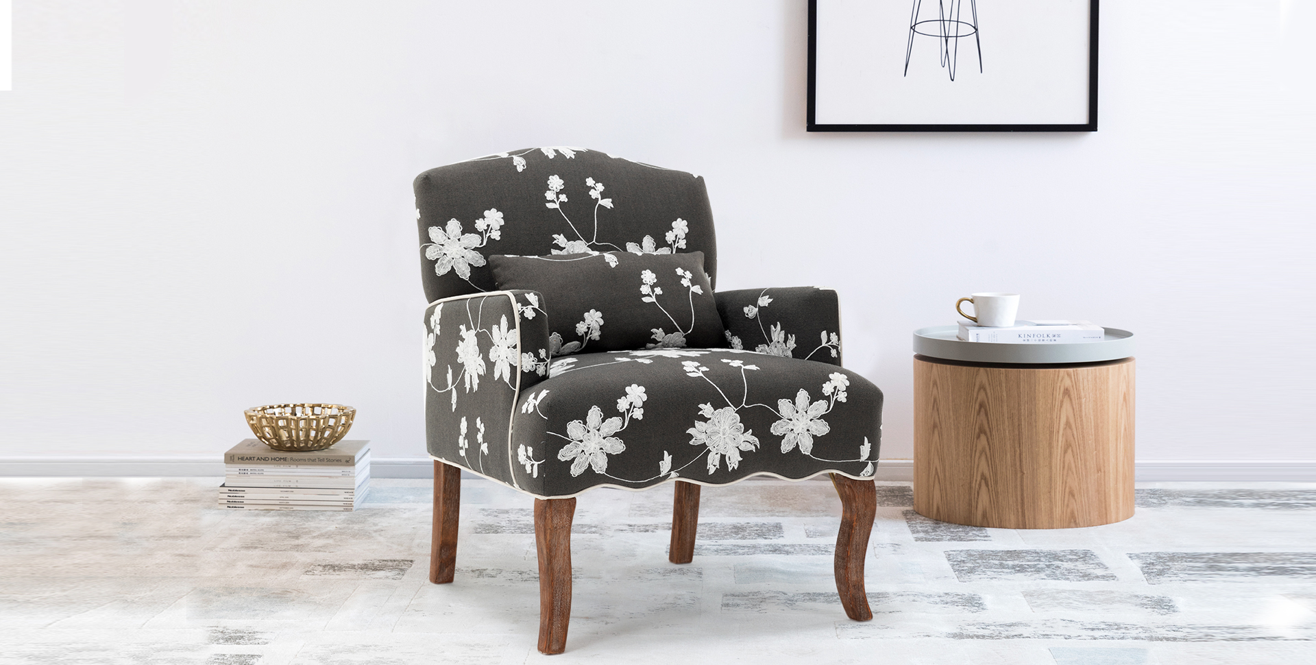 Modern embroidered 